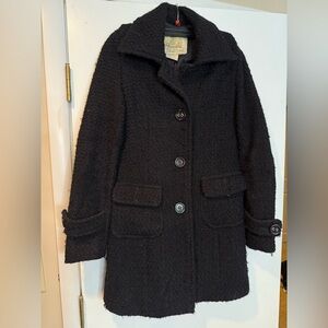 Wet Seal Dark Gray Textured Pea Coat